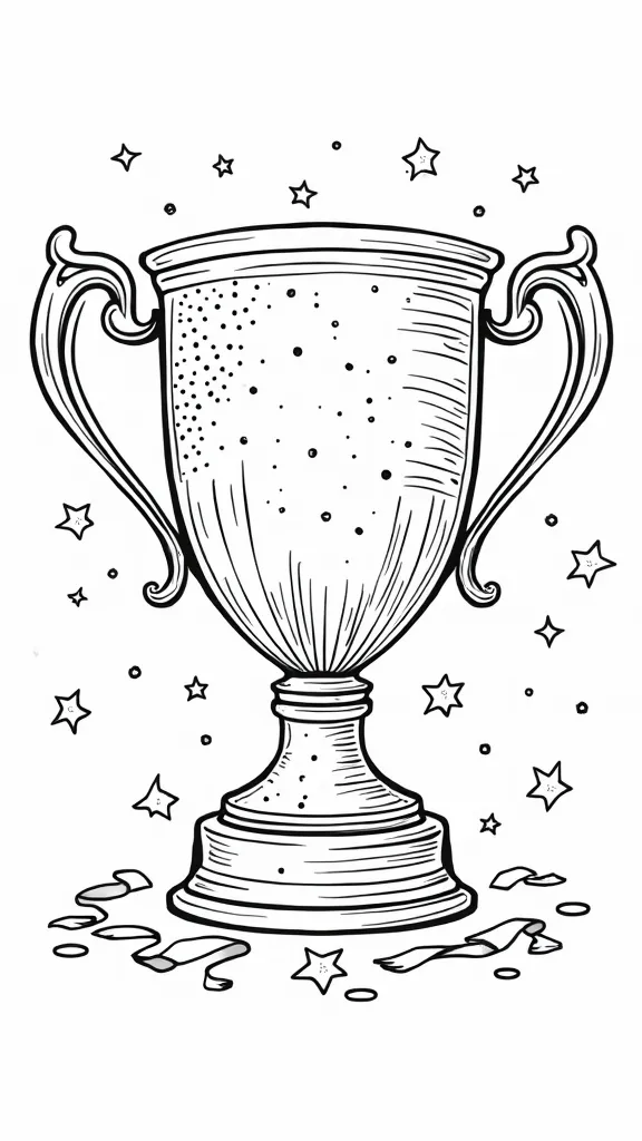 trophy coloring pages